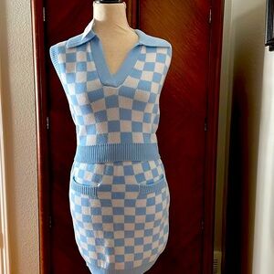 Lovers and Friends woven sweater skirt set.